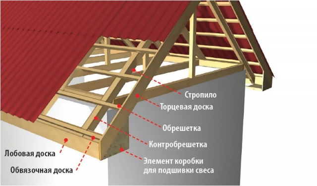 Підшивка звису даху